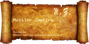 Mettler Zamfira névjegykártya